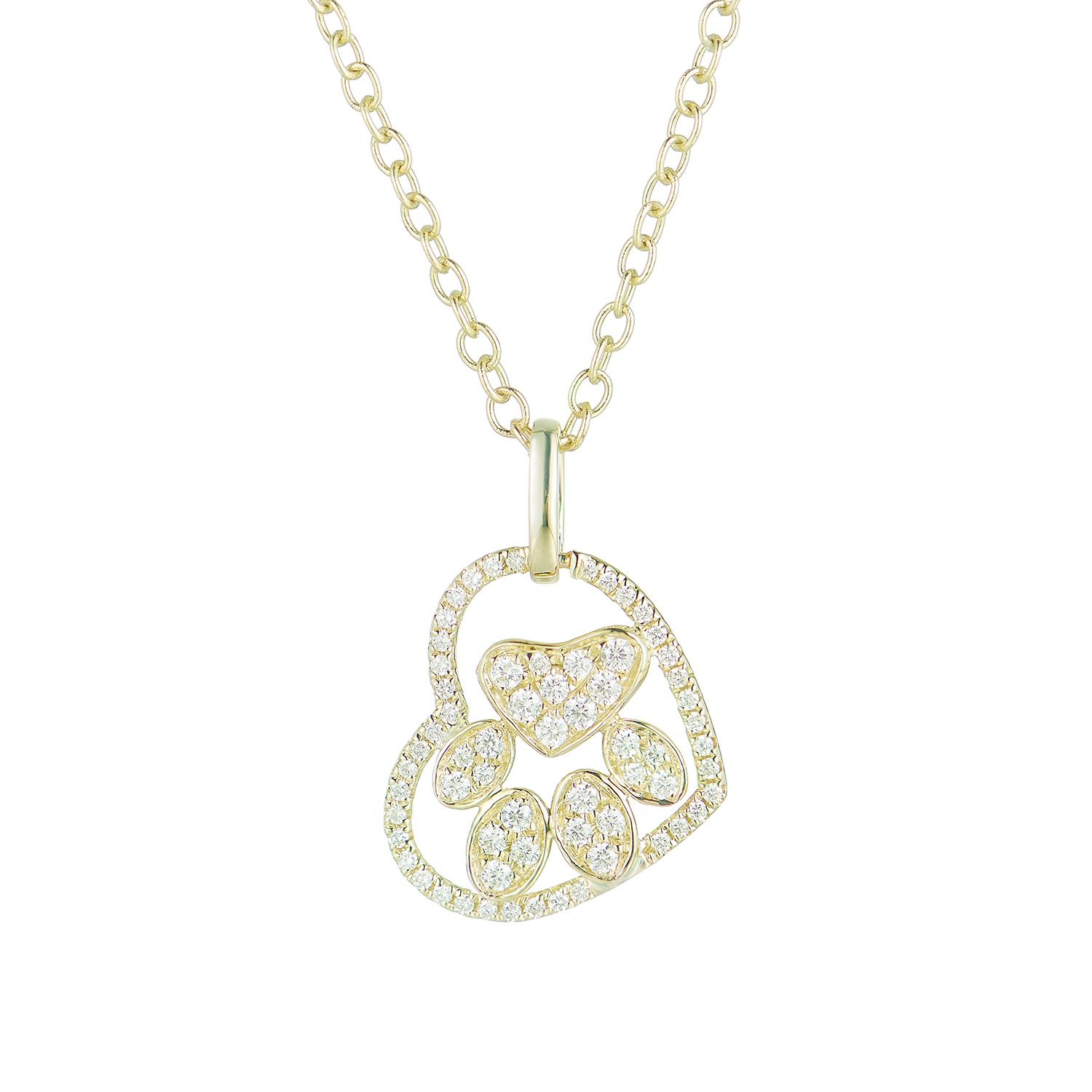 14K Yellow Gold Natural Diamond  Pendant MZ71475 Natural Diamond