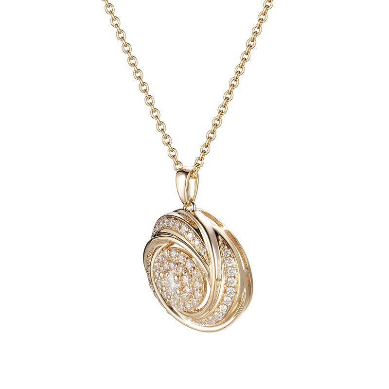 14K Yellow Gold Natural Diamond  Pendant MZ7895 Natural Diamond