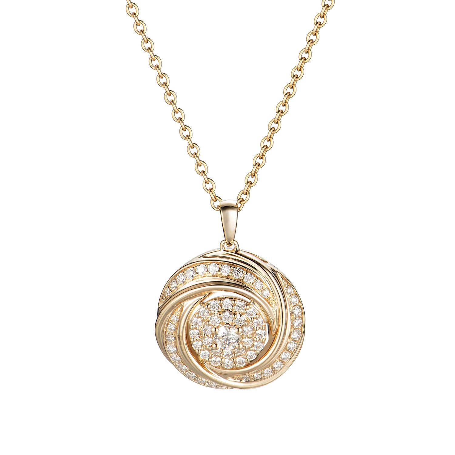 14K Yellow Gold Natural Diamond  Pendant MZ7895 Natural Diamond