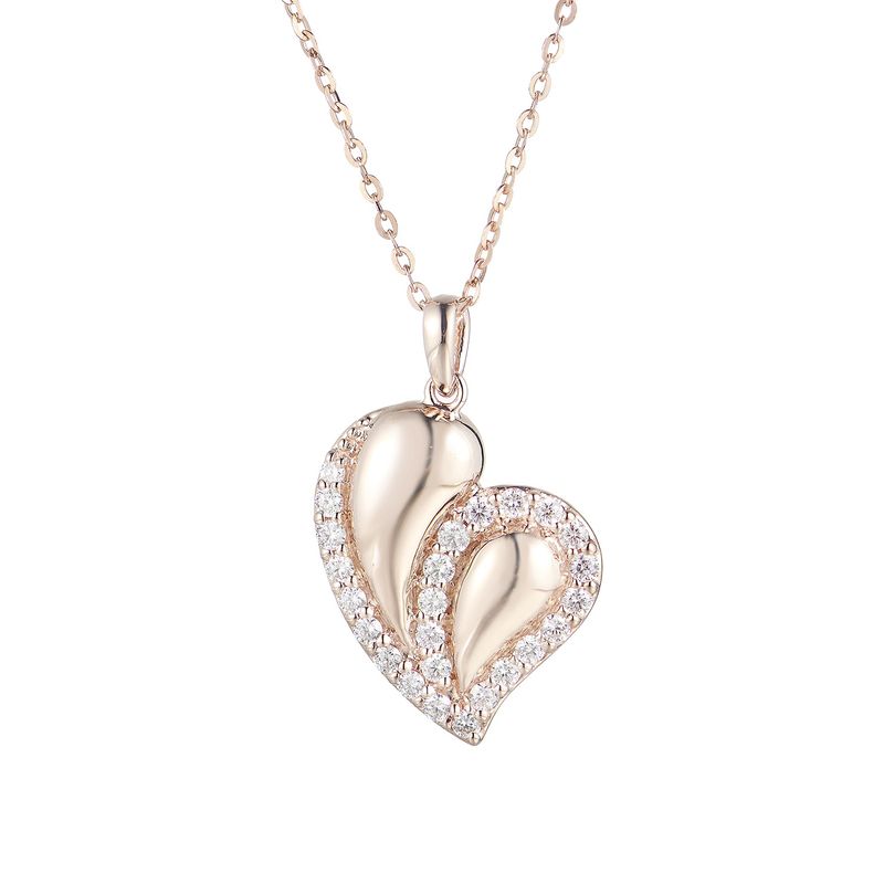 14K Rose Gold Natural Diamond  Pendant MZ61696