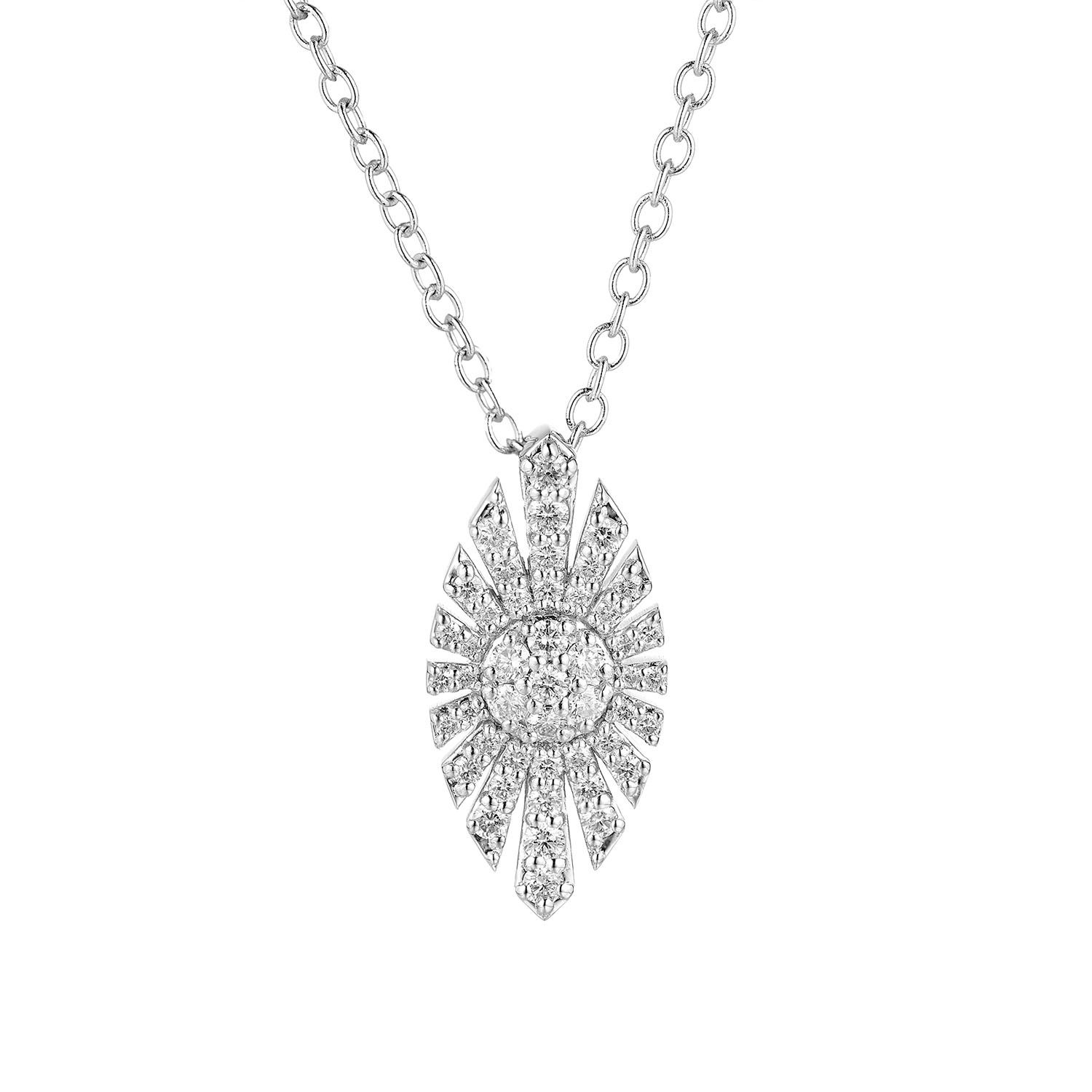 14K White Gold Natural Diamond  Pendant MZ61434 Natural Diamond