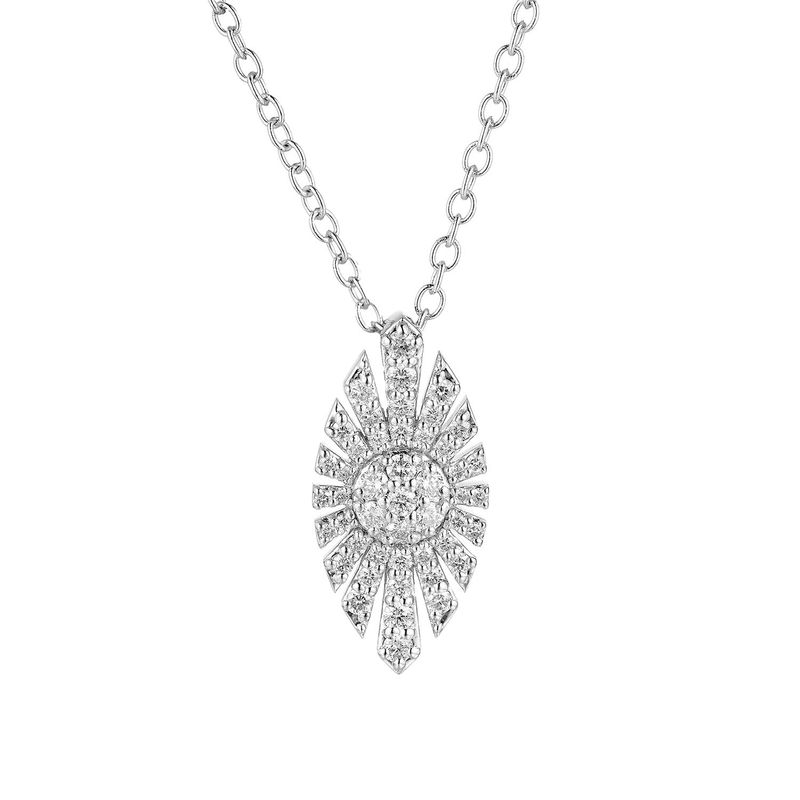 14K White Gold Natural Diamond  Pendant MZ61434 Natural Diamond