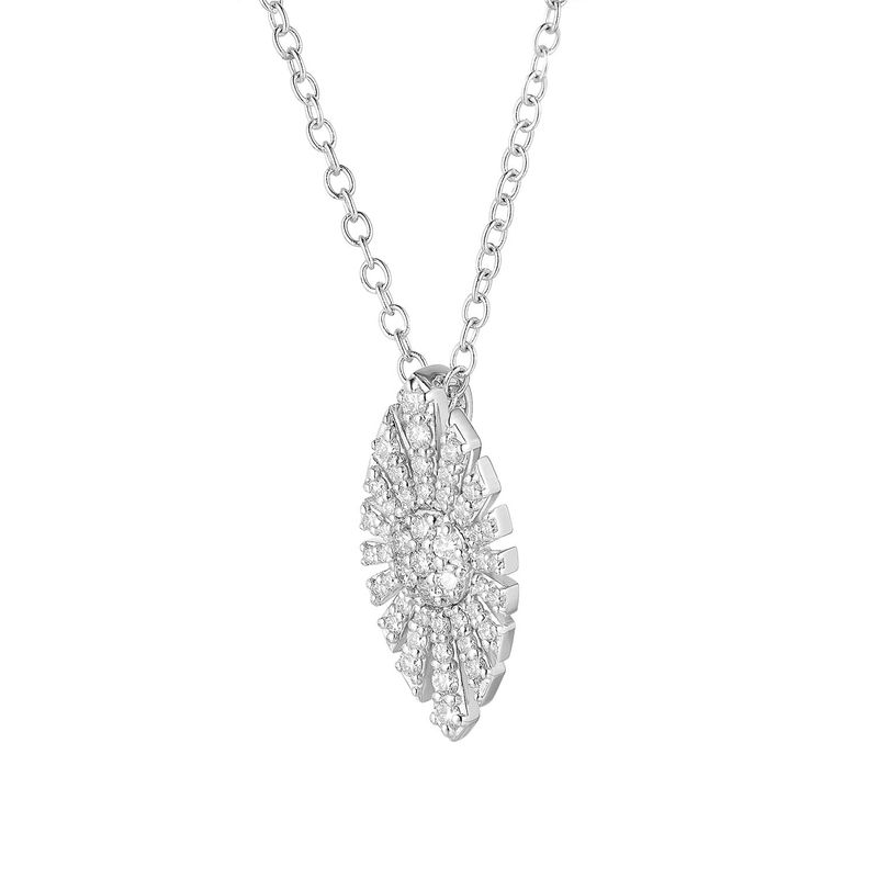 14K White Gold Natural Diamond  Pendant MZ61434 Natural Diamond
