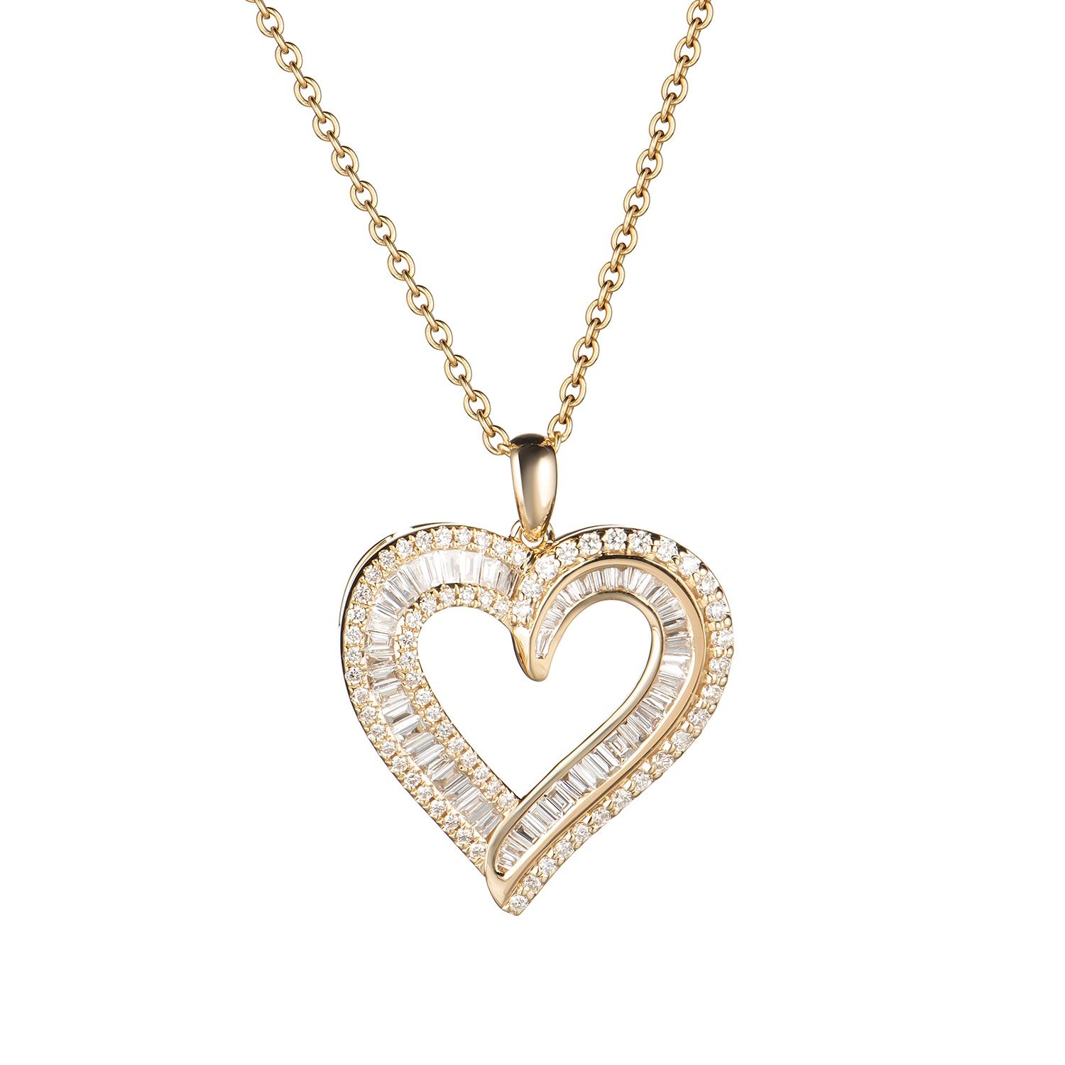 14K Yellow Gold Natural Diamond  Pendant MZ61063 Natural Diamond