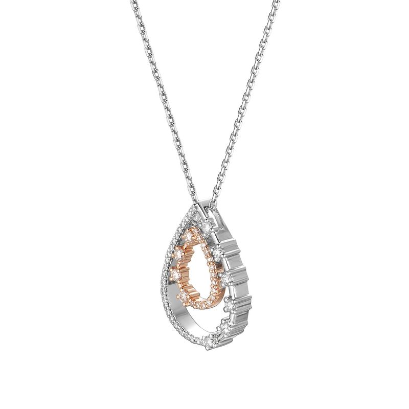 14K White Gold 14K Rose Gold Natural Diamond  Pendant MZ61222 Natural Diamond