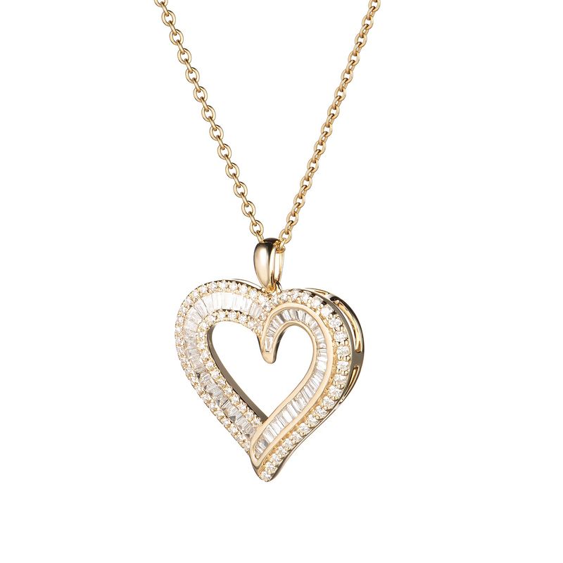 14K Yellow Gold Natural Diamond  Pendant MZ61063 Natural Diamond