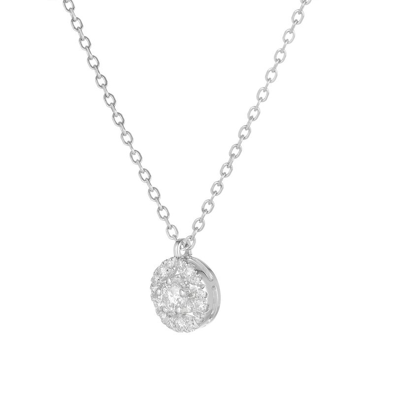 14K Whtie Gold Natural Diamond  Pendant MZ9048 Natural Diamond