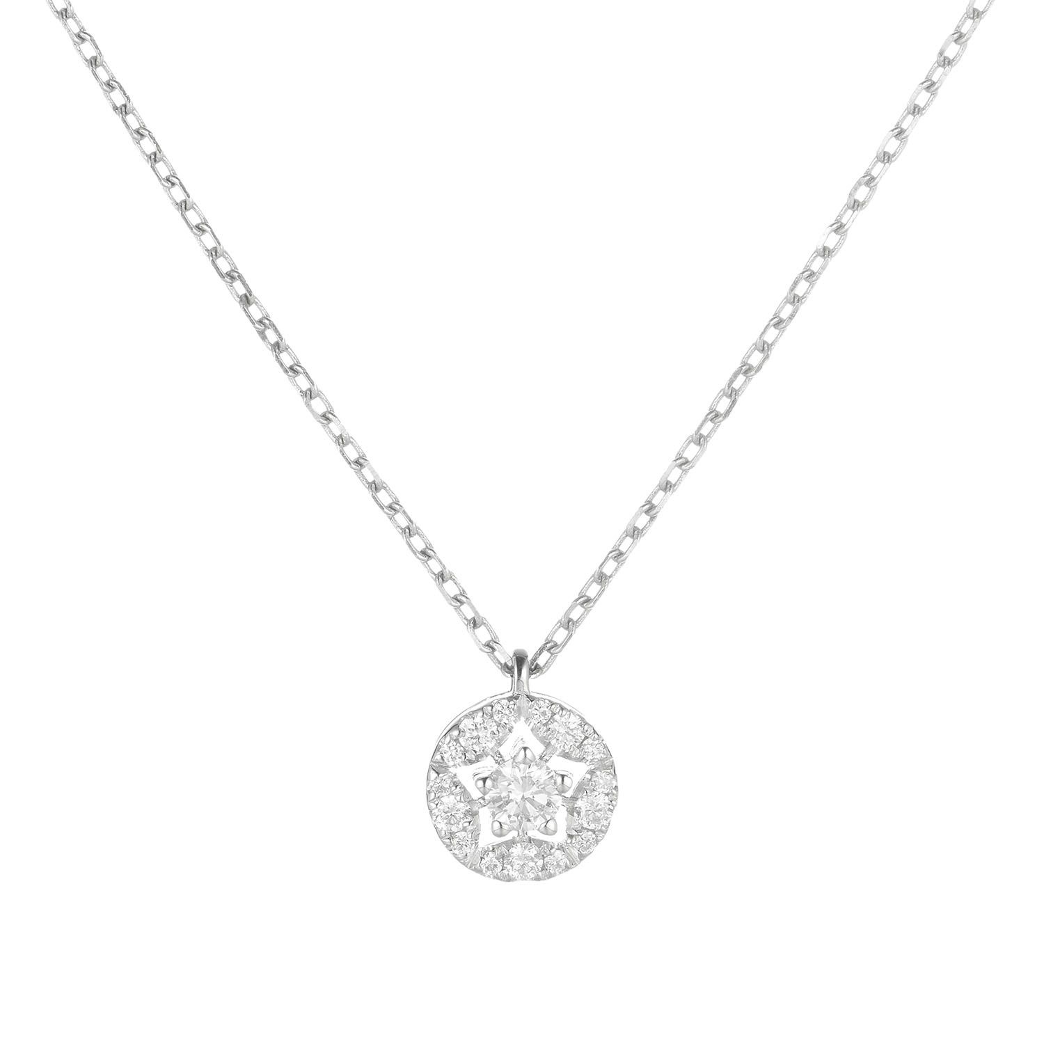 14K Whtie Gold Natural Diamond  Pendant MZ9048 Natural Diamond