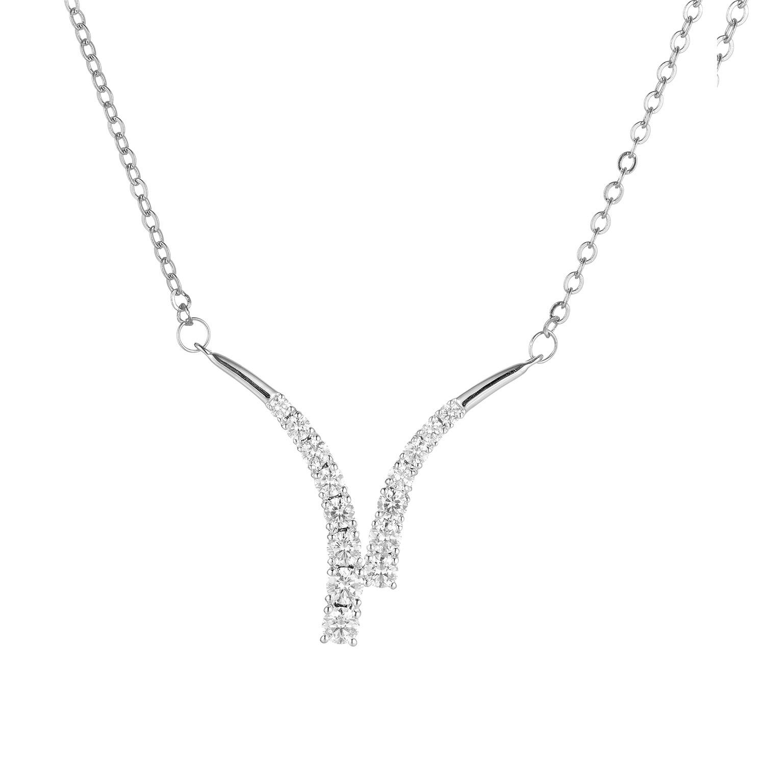 Mia Monserrat 14K White Gold Natural Diamond  Pendant MZ6974 Natural Diamond