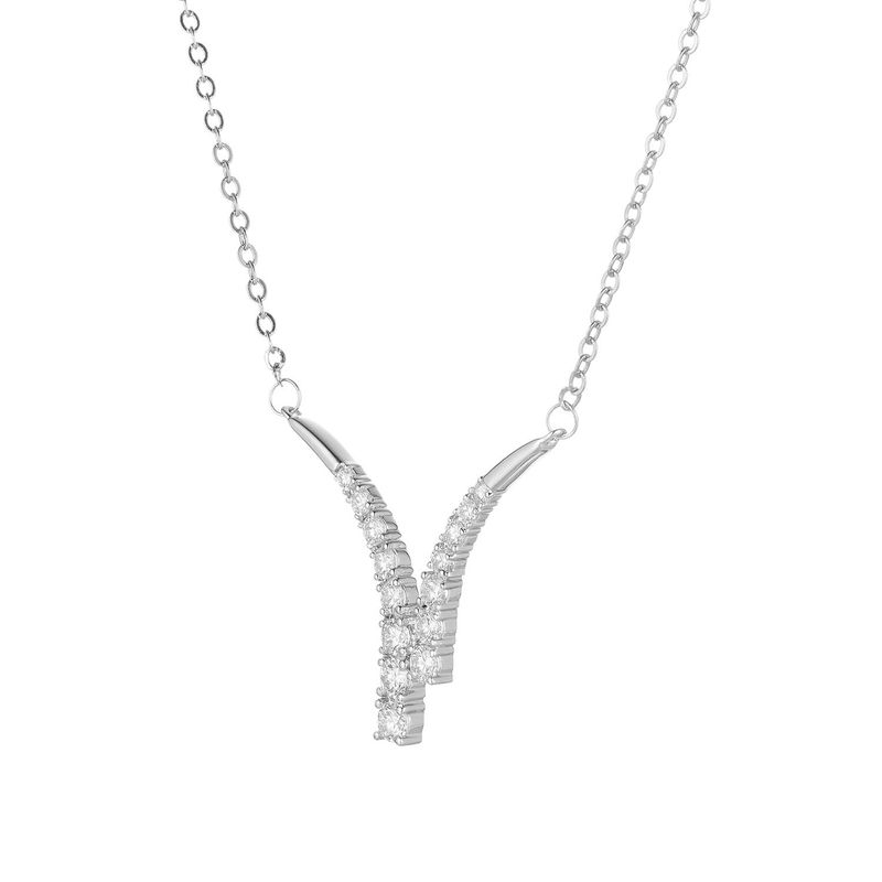 14K White Gold Natural Diamond  Pendant MZ6974 Natural Diamond