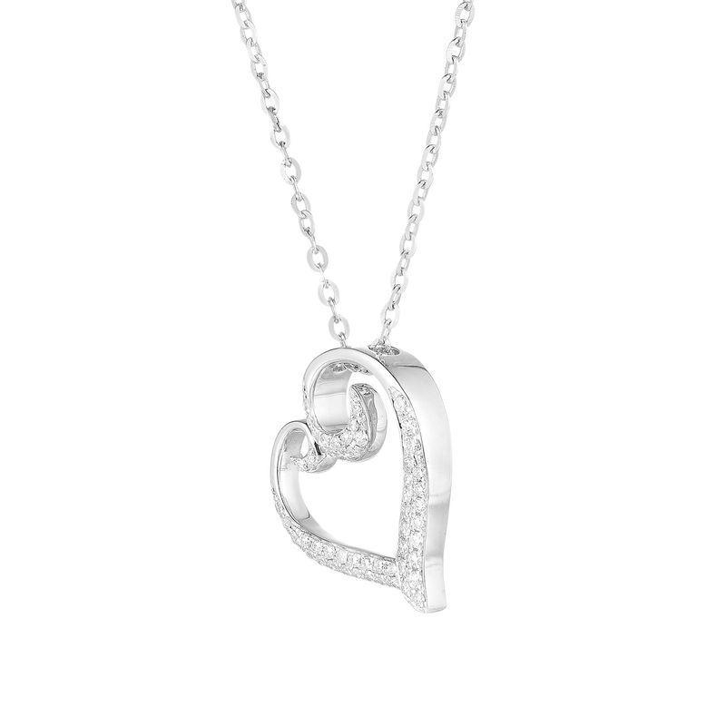 14K White Gold Natural Diamond  Pendant MZ9778 Natural Diamond