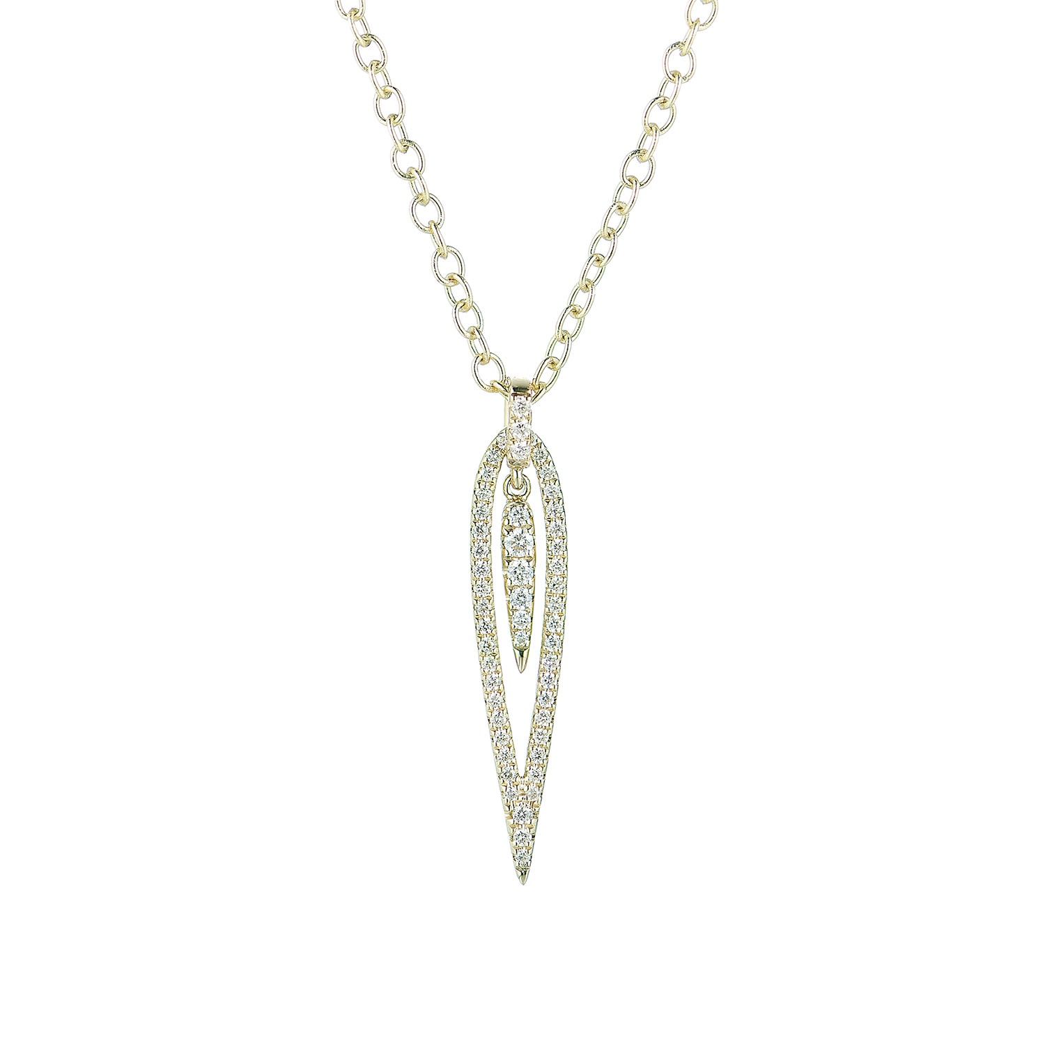 14K Yellow Gold Natural Diamond  Pendant MZ71176 Natural Diamond