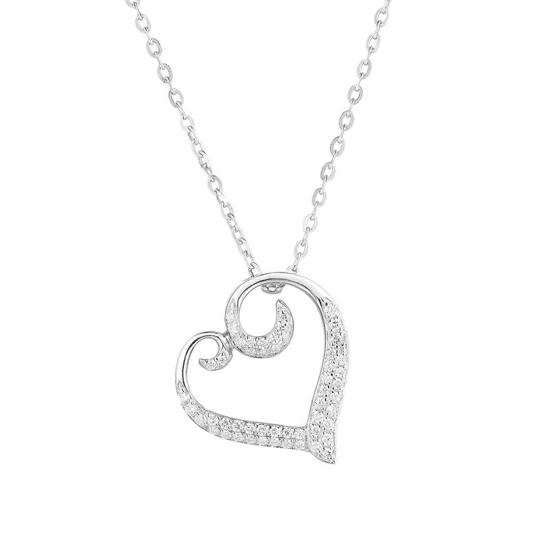 14K White Gold Natural Diamond  Pendant MZ9778 Natural Diamond