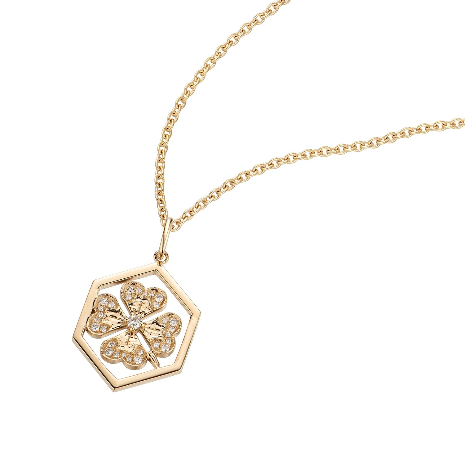 14K Yellow Gold Natural Diamond  Pendant MZ5994 Natural Diamond