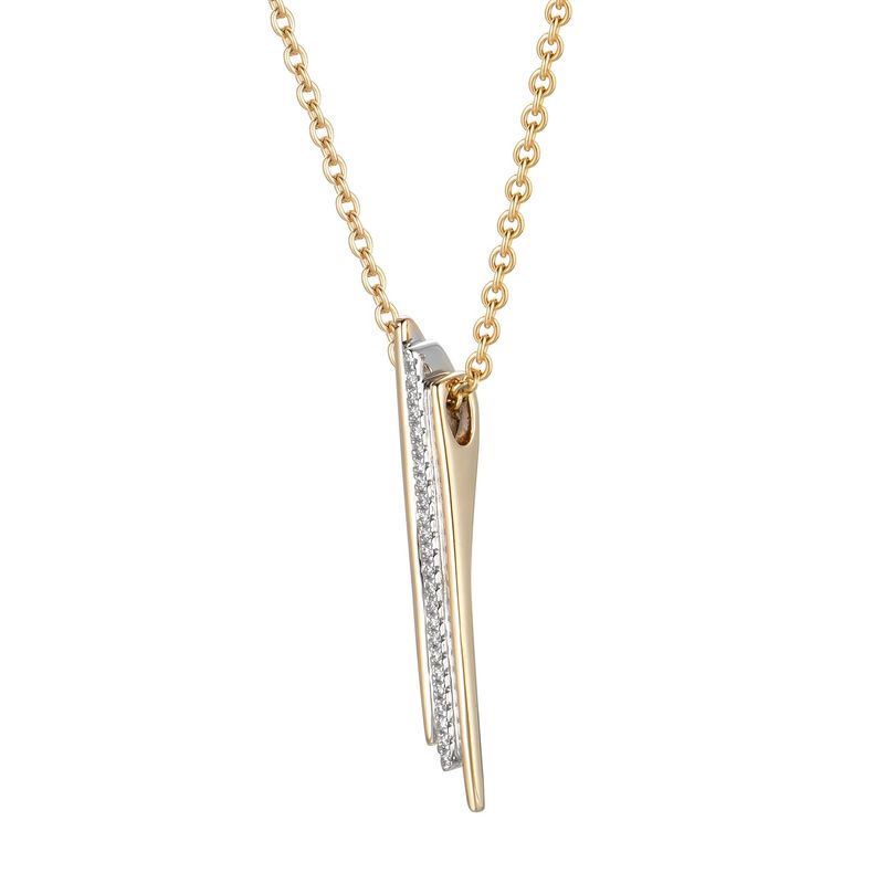 14K Yellow Gold 14K White Gold Natural Diamond Pendant MZ7967