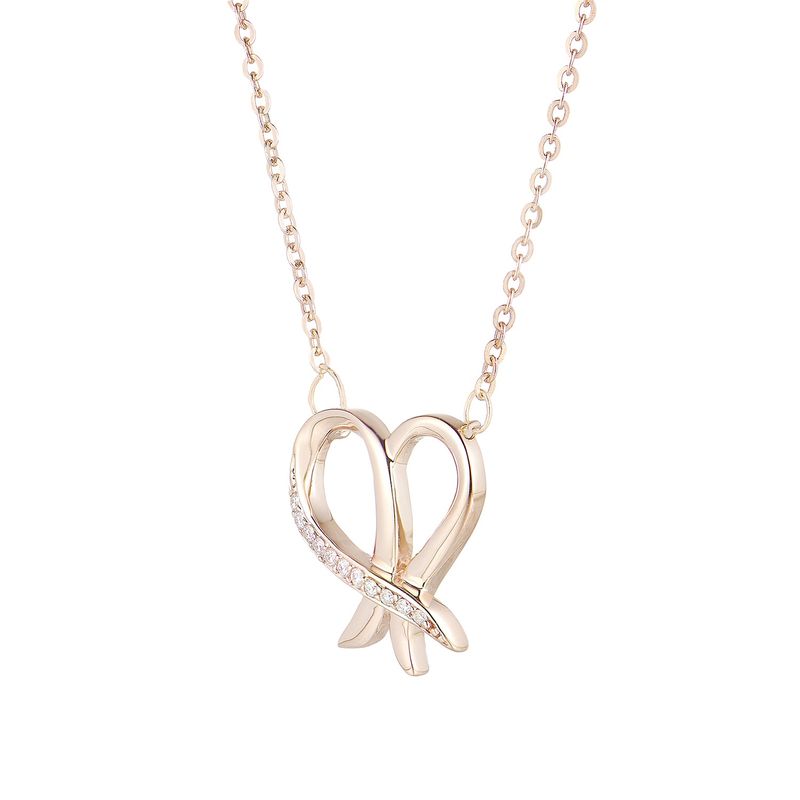 14K Rose Gold Natural Diamond  Pendant MZ61700