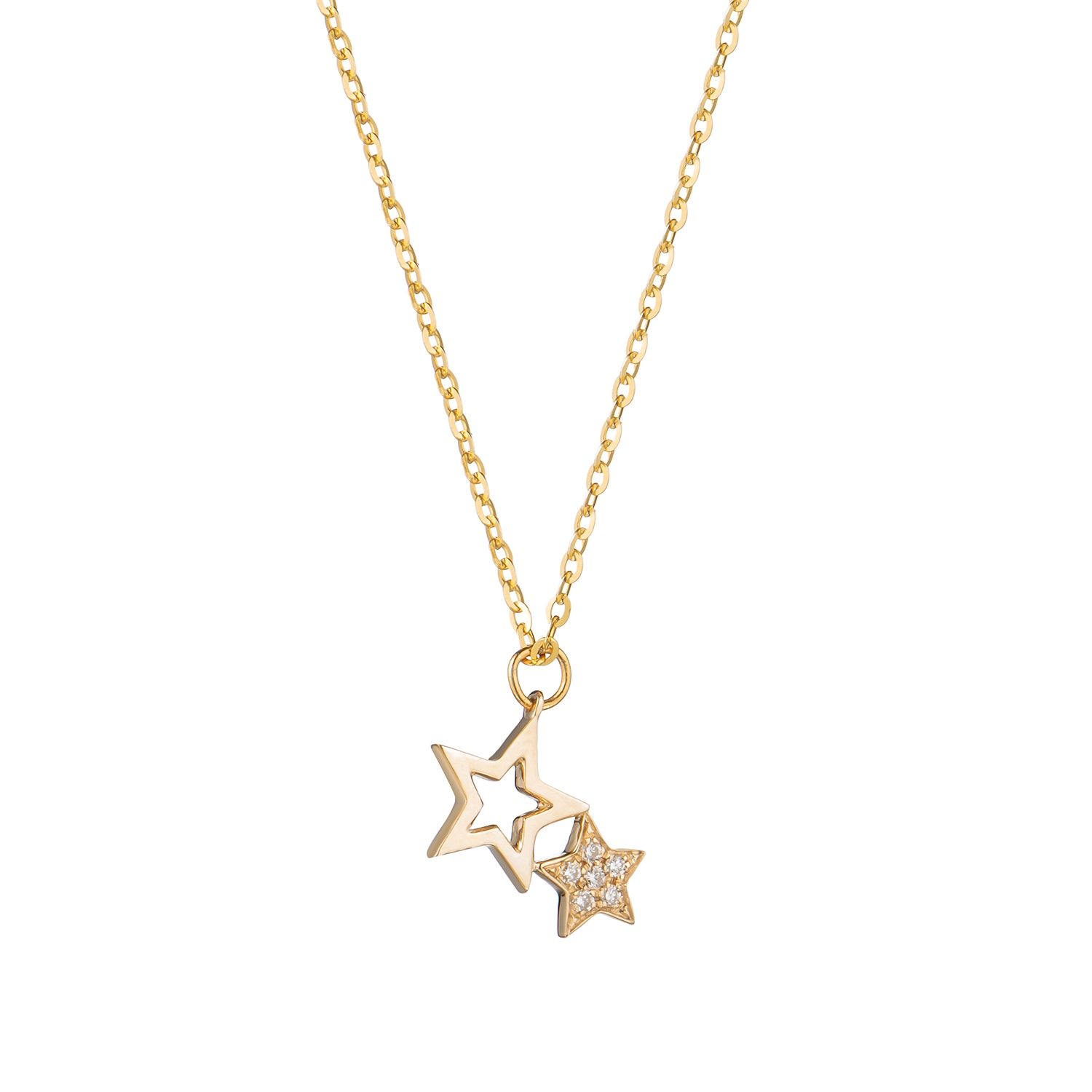 14K Yellow Gold Natural Diamond  Pendant MZ7622 Natural Diamond