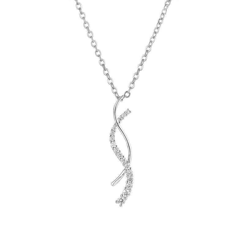 14K White Gold Natural Diamond  Pendant MZ71501 Natural Diamond