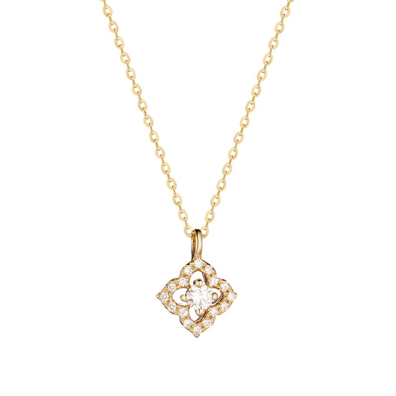 14K Yellow Gold Natural Diamond  Natural Diamond Pendant MZ7608