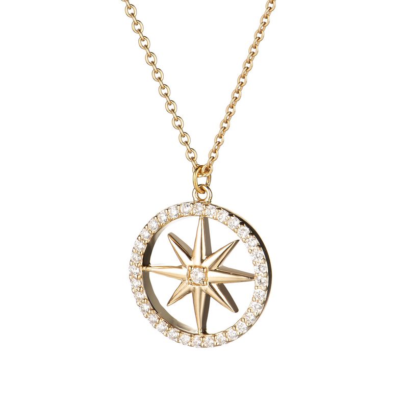 14K Yellow Gold Natural Diamond  Pendant MZ61125 Natural Diamond
