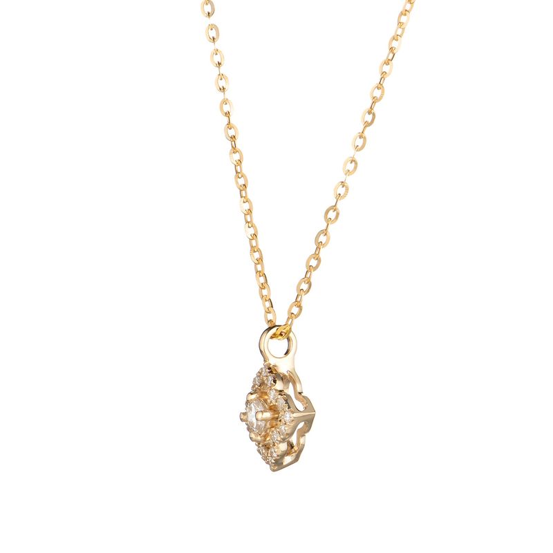14K Yellow Gold Natural Diamond  Natural Diamond Pendant MZ7608