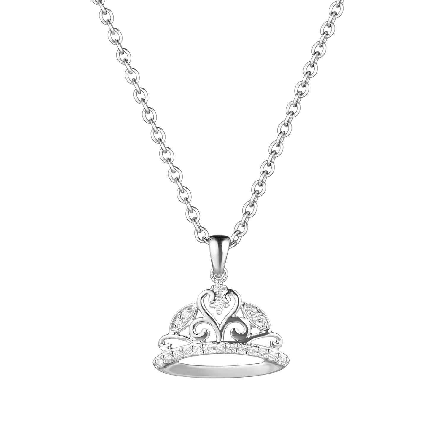 14K White Gold Natural Diamond  Pendant MZ5985 Natural Diamond