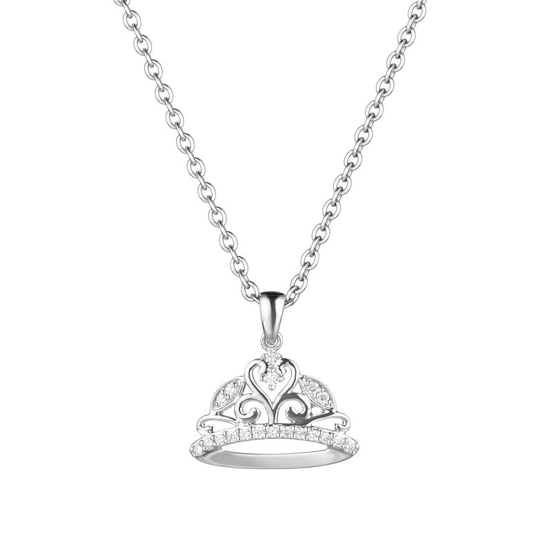 14K White Gold Natural Diamond  Pendant MZ5985 Natural Diamond