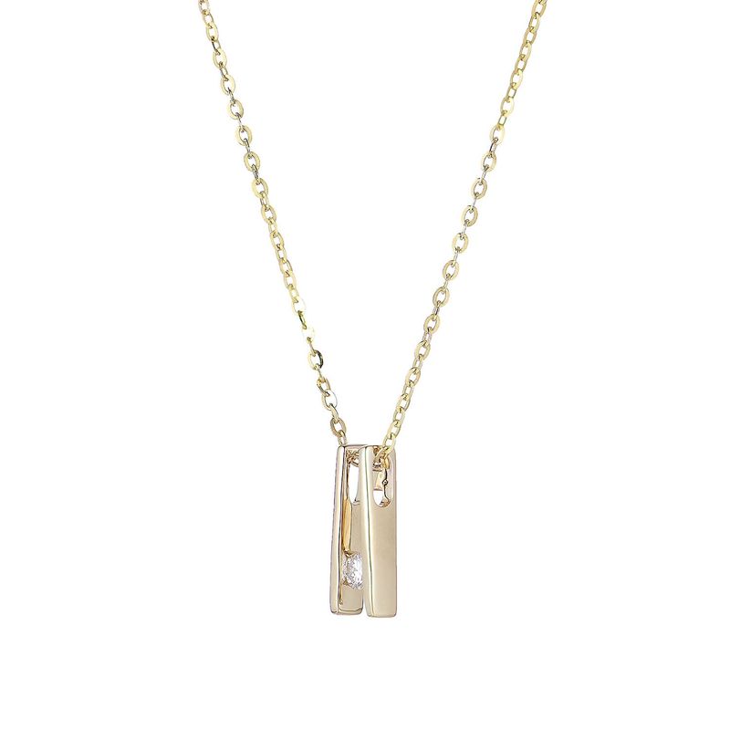 14K Yellow Gold Natural Diamond  Pendant MZ61241 Natural Diamond