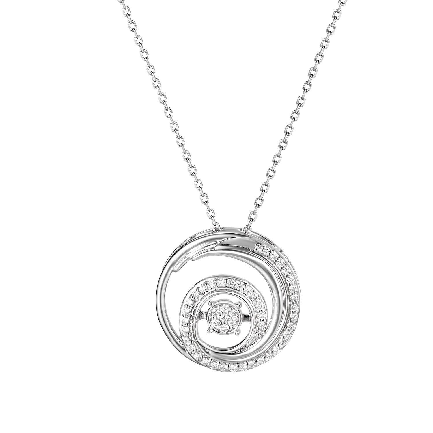 14K White Gold Natural Diamond  Pendant MZ61193 Natural Diamond