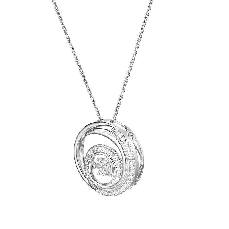 14K White Gold Natural Diamond  Pendant MZ61193 Natural Diamond