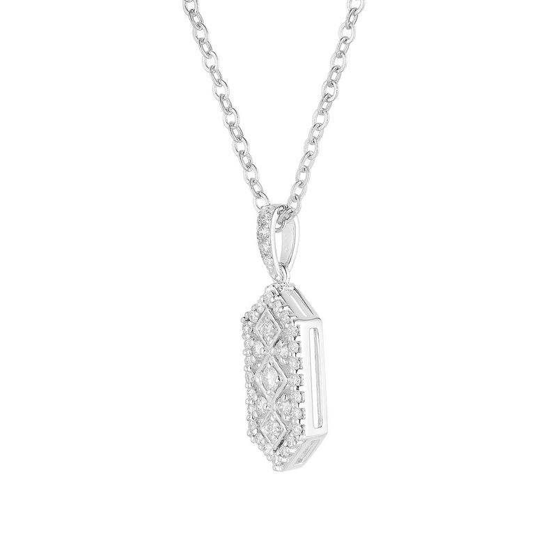 14K White Gold Natural Diamond  Pendant MZ9764 Natural Diamond