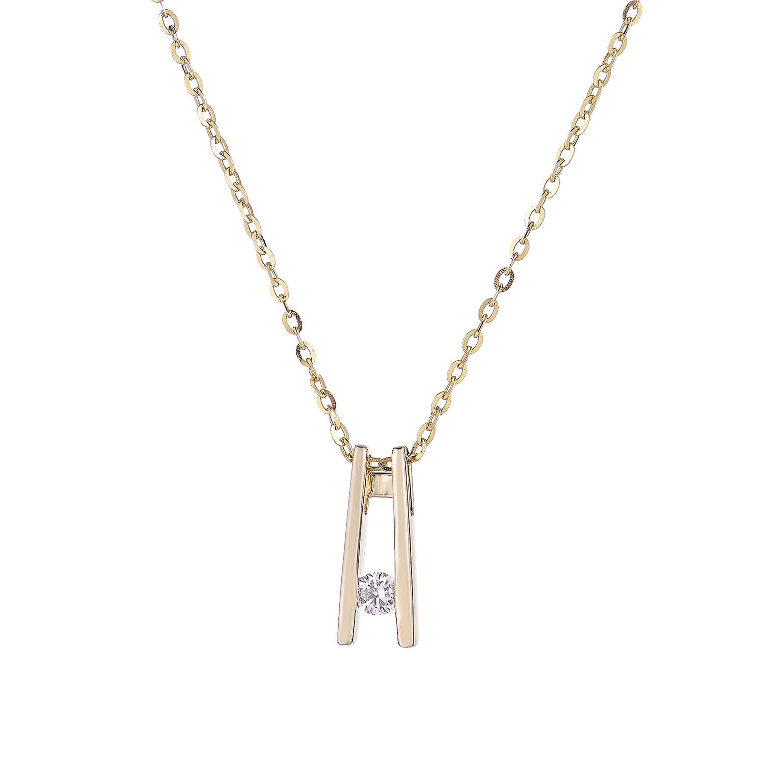 14K Yellow Gold Natural Diamond  Pendant MZ61241 Natural Diamond