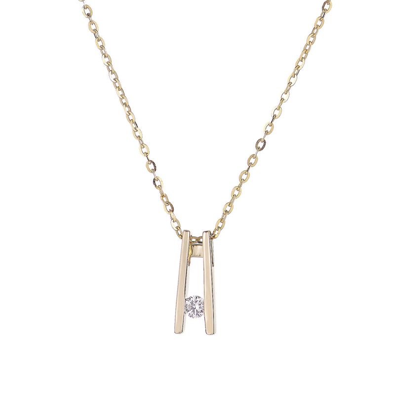 14K Yellow Gold Natural Diamond  Pendant MZ61241 Natural Diamond