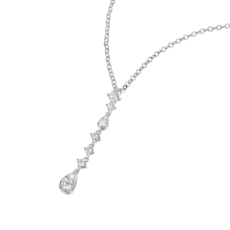 MZ9056  14K White Gold Natural Diamond  Pendant Natural Diamond