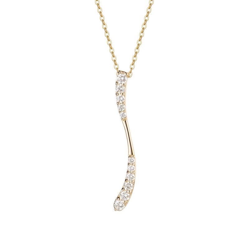 14K Yellow Gold Natural Diamond  Pendant MZ7891 Natural Diamond