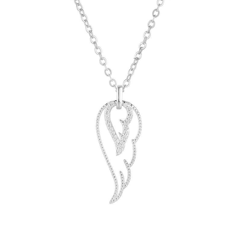 14K White Gold Natural Diamond  Pendant MZ9759 Natural Diamond