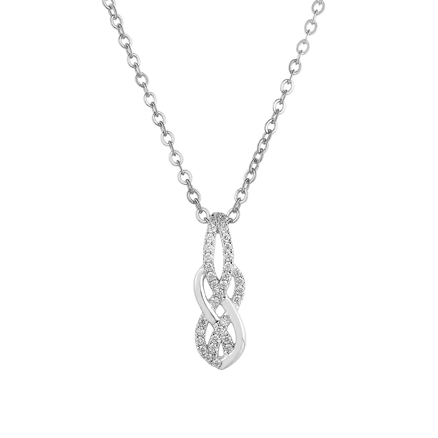 14K White Gold Natural Diamond  Pendant MZ9192 Natural Diamond