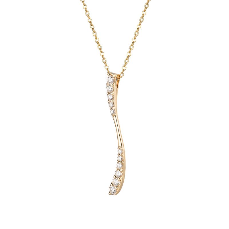 14K Yellow Gold Natural Diamond  Pendant MZ7891 Natural Diamond