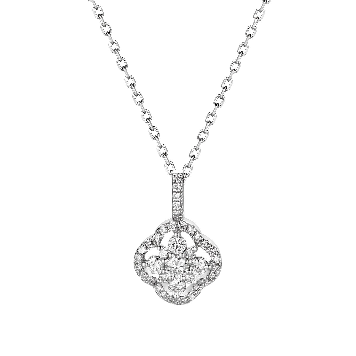 14K White Gold Natural Diamond  Pendant  MZ61206 Natural Diamond