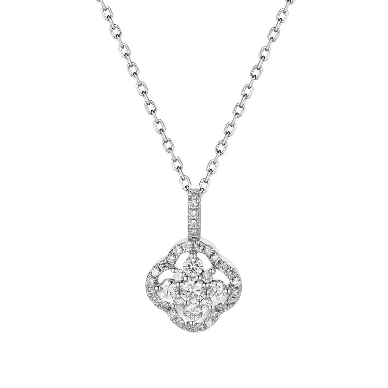 14K White Gold Natural Diamond  Pendant  MZ61206 Natural Diamond