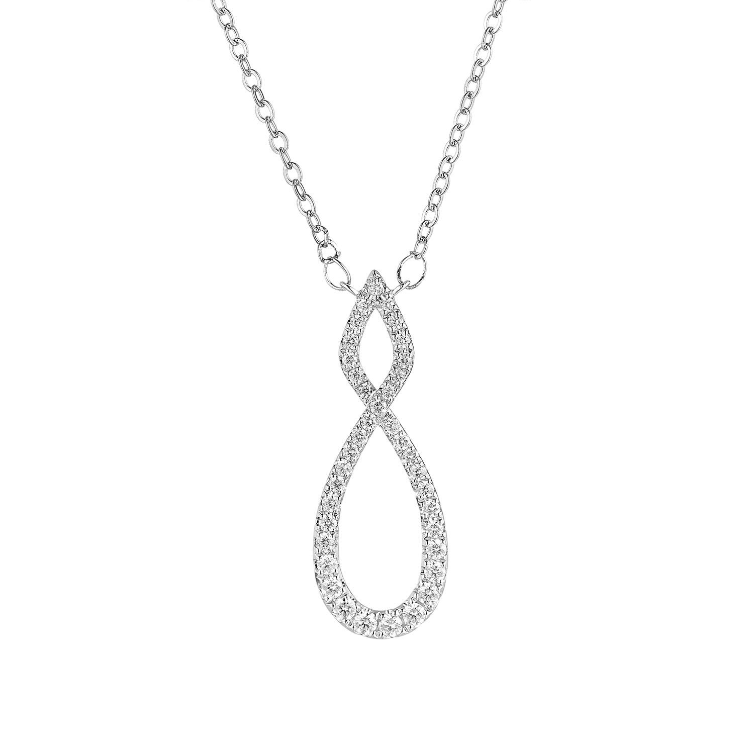 Mia Monserrat 14K White Gold Natural Diamond  Pendant MZ9497 Natural Diamond