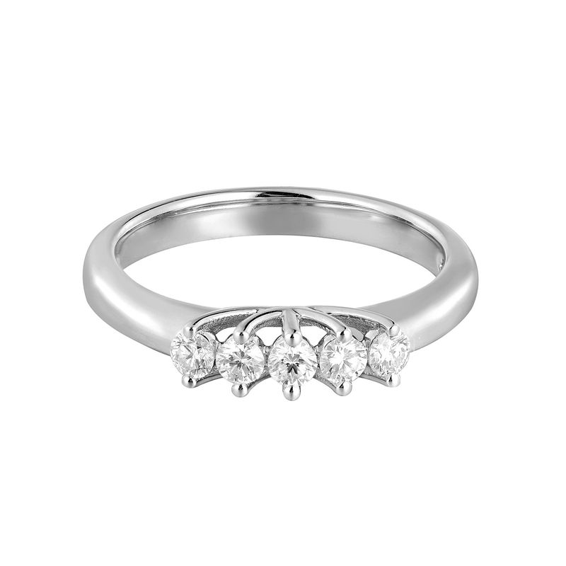 14K White Gold  Natural Diamond Wedding Band MZ11465