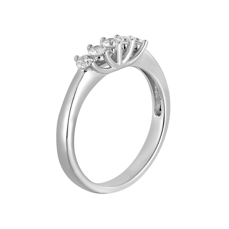 14K White Gold  Natural Diamond Wedding Band MZ11465