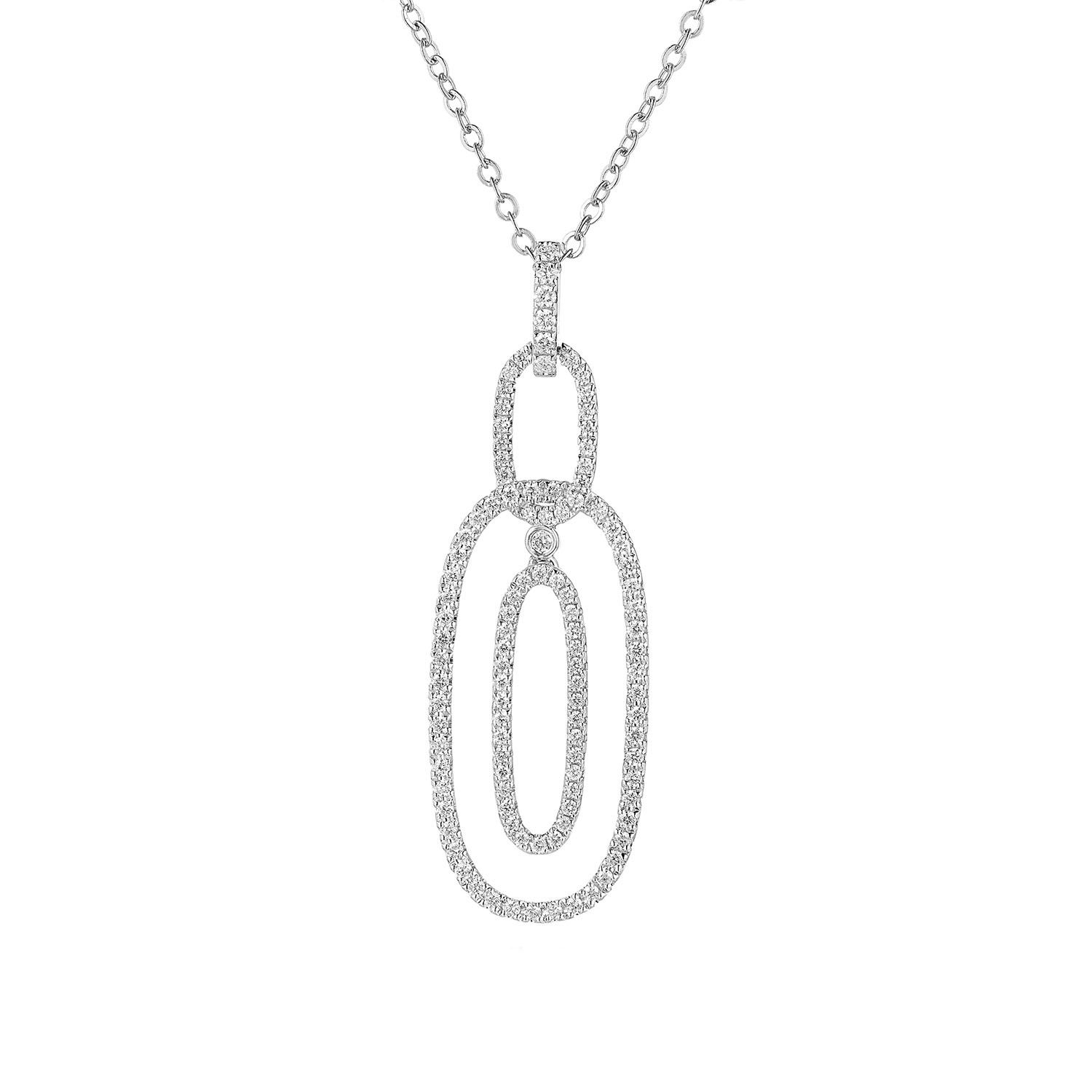 14K White Gold Natural Diamond  Pendant MZ71180