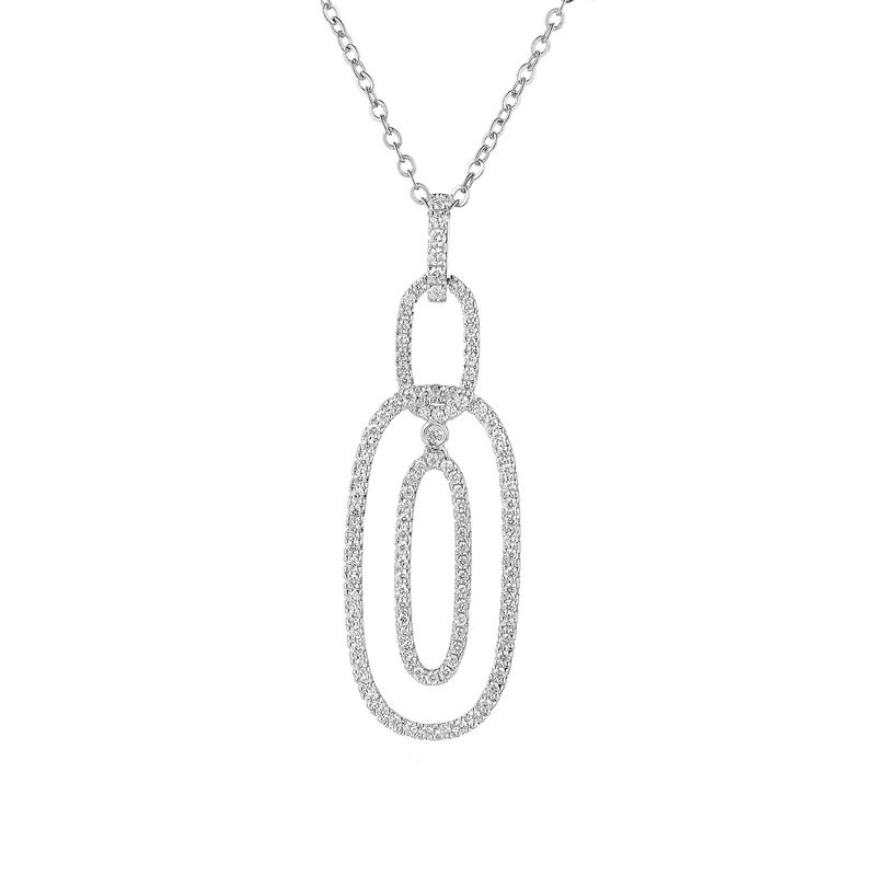 14K White Gold Natural Diamond  Pendant MZ71180