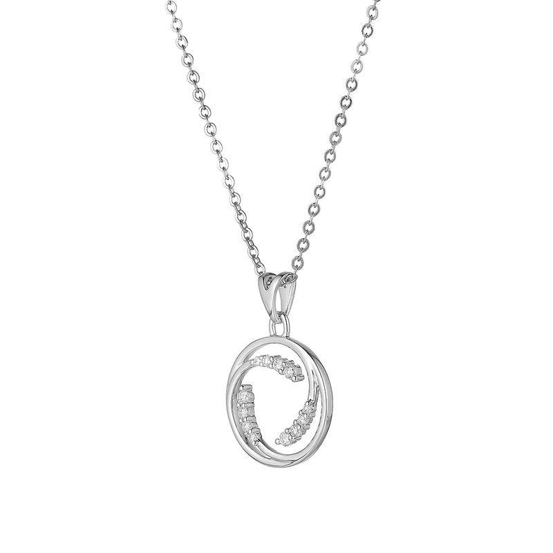 14K White Gold Natural Diamond  Pendant MZ9490 Natural Diamond