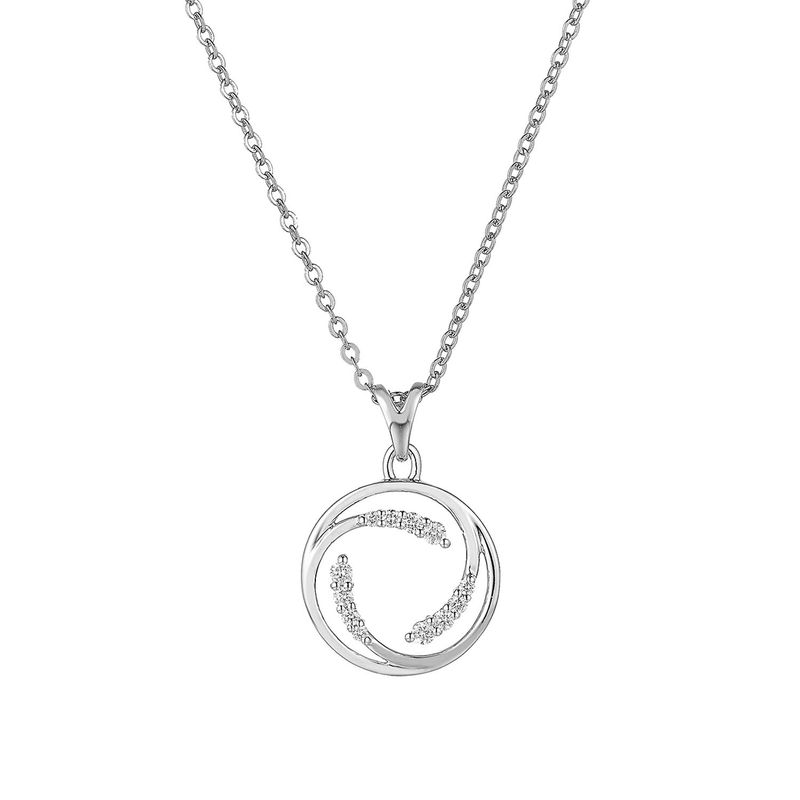 14K White Gold Natural Diamond  Pendant MZ9490 Natural Diamond