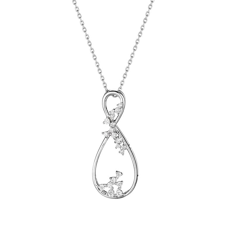 14K White Gold Natural Diamond  Pendant MZ9158 Natural Diamond