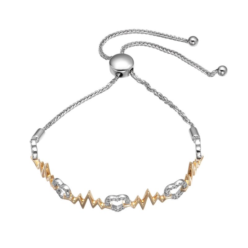 14K White Gold 14K Yellow Gold Natural Diamond  Bracelet MZ7868