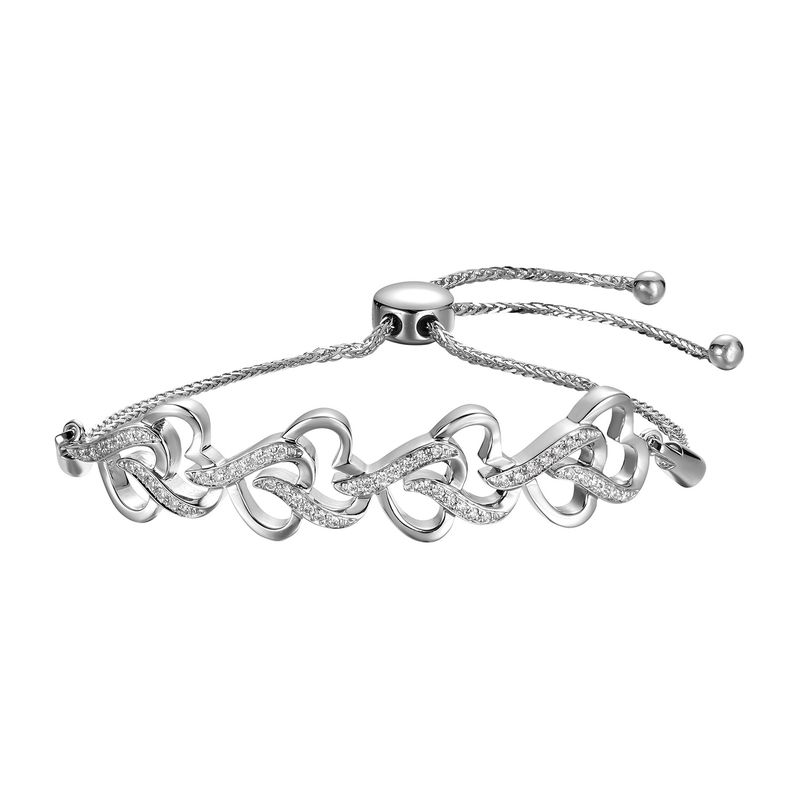 14K White Gold Natural Diamond  Bracelet MZ61179